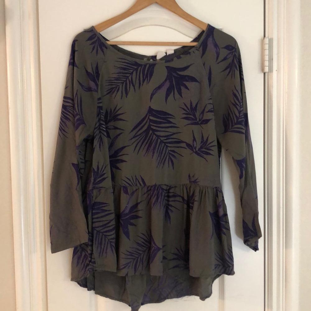 Roxy tropical print blouse XL